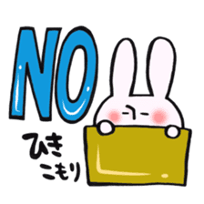 Rabbit and NO!!! sticker #12892115