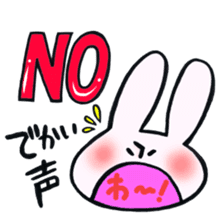Rabbit and NO!!! sticker #12892118