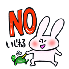 Rabbit and NO!!! sticker #12892129