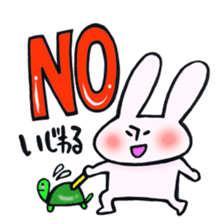 Rabbit and NO!!! sticker #12892129