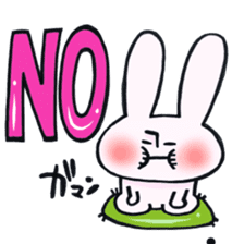 Rabbit and NO!!! sticker #12892131