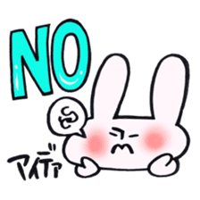 Rabbit and NO!!! sticker #12892136