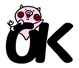 Cute little pig sticker #12892542