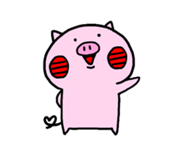 Cute little pig sticker #12892543