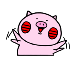 Cute little pig sticker #12892544