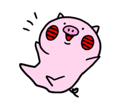 Cute little pig sticker #12892546