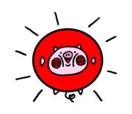 Cute little pig sticker #12892547