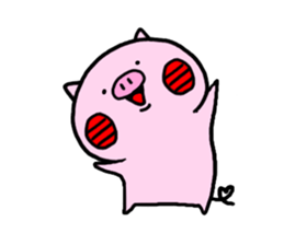 Cute little pig sticker #12892548