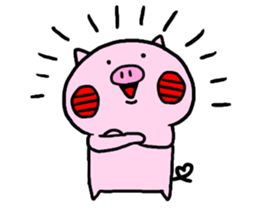 Cute little pig sticker #12892549