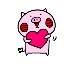 Cute little pig sticker #12892550
