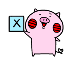 Cute little pig sticker #12892552
