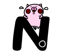 Cute little pig sticker #12892554