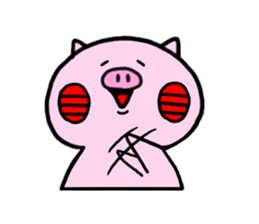 Cute little pig sticker #12892555