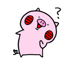 Cute little pig sticker #12892556