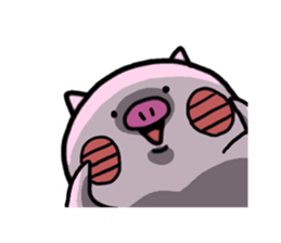 Cute little pig sticker #12892557