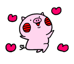 Cute little pig sticker #12892558