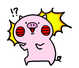 Cute little pig sticker #12892559