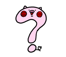 Cute little pig sticker #12892560