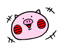 Cute little pig sticker #12892563