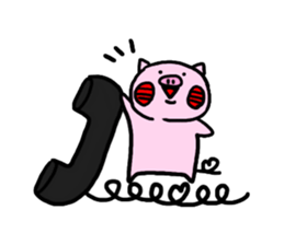 Cute little pig sticker #12892564