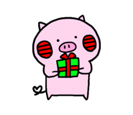 Cute little pig sticker #12892565