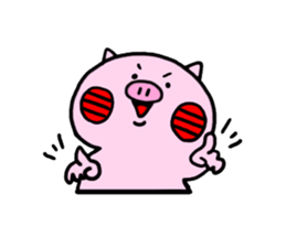 Cute little pig sticker #12892566