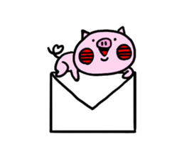 Cute little pig sticker #12892567