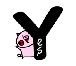 Cute little pig sticker #12892568