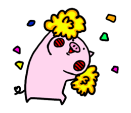 Cute little pig sticker #12892570