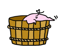 Cute little pig sticker #12892571