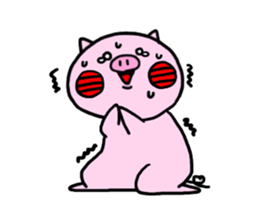 Cute little pig sticker #12892574