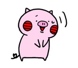 Cute little pig sticker #12892575