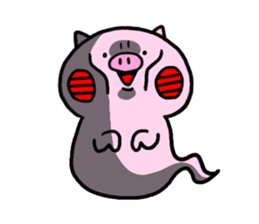 Cute little pig sticker #12892577