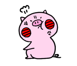 Cute little pig sticker #12892578