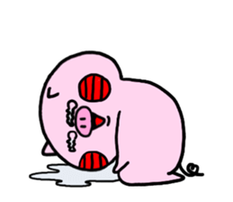 Cute little pig sticker #12892579