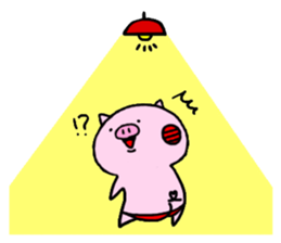 Cute little pig sticker #12892581