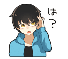 Raven-black hair boy sticker #12892641