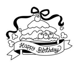 Woman in black & white ver.1 sticker #12893323