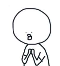 The bird which stares straight at me sticker #12893636