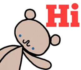 A bear and english sticker #12893983