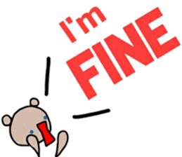 A bear and english sticker #12893986