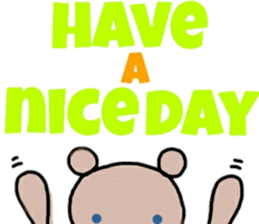 A bear and english sticker #12893989