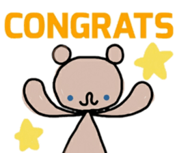 A bear and english sticker #12893992