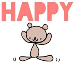 A bear and english sticker #12893994