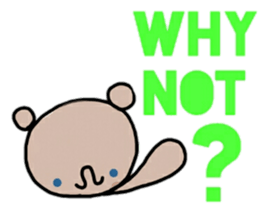 A bear and english sticker #12893999