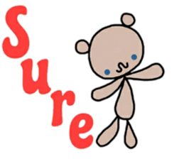 A bear and english sticker #12894000