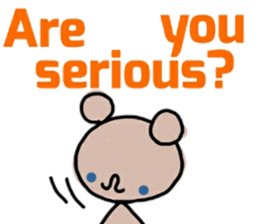 A bear and english sticker #12894002