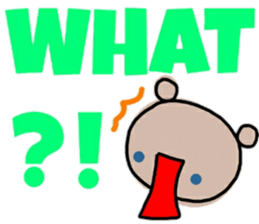 A bear and english sticker #12894004