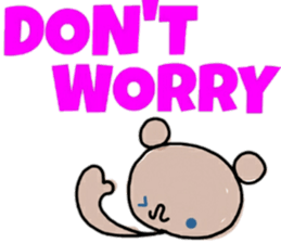 A bear and english sticker #12894010