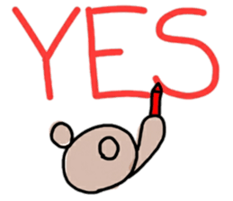 A bear and english sticker #12894014